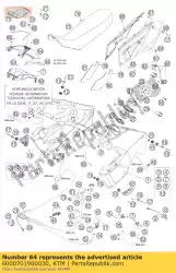 Ici, vous pouvez commander le stocker. Cent de boîte. Partie noir 04 auprès de KTM , avec le numéro de pièce 6000701900030: