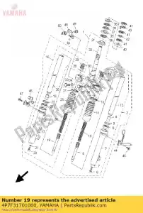 yamaha 4P7F31701000 comp. cilindro, garfo dianteiro - Lado inferior
