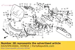 Ici, vous pouvez commander le visière b, panneau de compteur auprès de Honda , avec le numéro de pièce 64265MCA000: