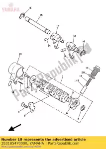 Yamaha 353185470000 rolha, cam - Lado inferior