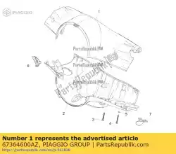 Here you can order the upper handlebar cover from Piaggio Group, with part number 67364600AZ: