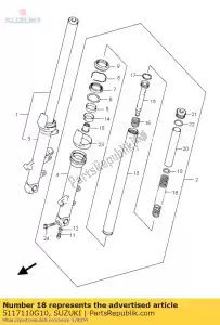 suzuki 5117110G10 ressort, avant - La partie au fond
