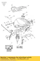 T2405930HL, Triumph, t2405930-hl brandstoftank onderdelen montage triumph street triple from vin 560477 675 2013 2014 2015 2016, Nieuw