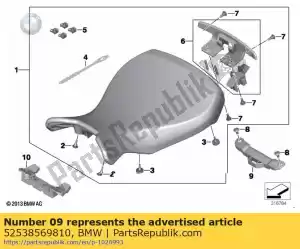 bmw 52538569810 trava do assento - Lado esquerdo
