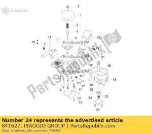 Piaggio Group 841627 parafuso especial - Lado inferior