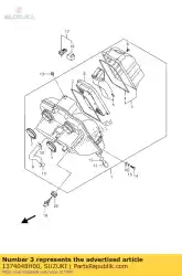 Aquí puede pedir tapa, filtro de aire de Suzuki , con el número de pieza 1374048H00: