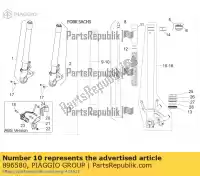 896580, Piaggio Group, émbolo derecho completar aprilia mana na zd4rc000, zd4rca00, zd4rc001, zd4rcc00 zd4rcb00, zd4rcc01, zd4rce00 850 2007 2008 2009 2010 2011 2016, Nuevo