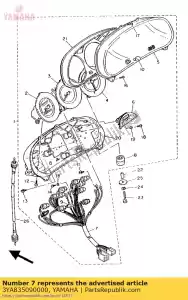 Yamaha 3YA835090000 socket cord assy - Bottom side