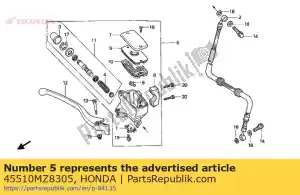 Honda 45510MZ8305 cilindro subconjunto., fr. si - Lado inferior