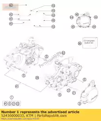 motorhuis kpl. 125-200 13 van KTM, met onderdeel nummer 52430000033, bestel je hier online: