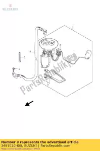 Suzuki 3481020H00 conjunto de calibre - Lado inferior