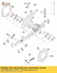 remschijf achter d = 200 mm 06 van KTM, met onderdeel nummer 47010060200, bestel je hier online: