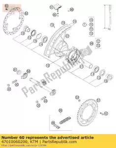 ktm 47010060200 remschijf achter d = 200 mm 06 - Onderkant