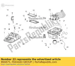 Ici, vous pouvez commander le conduit d'admission auprès de Piaggio Group , avec le numéro de pièce 896875: