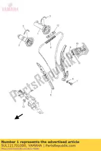 yamaha 5UL121701000 conjunto de árvore de cames 1 - Lado inferior