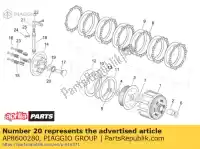 AP8600280, Piaggio Group, Met 15x28x2 aprilia  rs 250 1994 1995 1996 1997 1998 1999 2000 2001, Nieuw