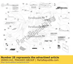 Qui puoi ordinare piastra di copertura intermedia del volante da Piaggio Group , con numero parte 2H001142: