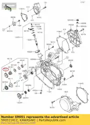 versnelling van Kawasaki, met onderdeel nummer 590511412, bestel je hier online: