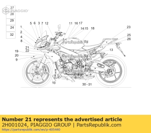 aprilia 2H001024 décalque 