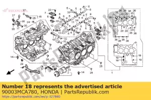 honda 90003MCA780 geen beschrijving beschikbaar op dit moment - Onderkant