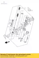 5116737F00, Suzuki, bus, gids suzuki gsx rm sv 250 1000 1400 2001 2002 2003 2004 2005 2006 2007, Nieuw