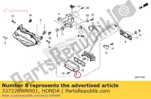 honda 33722KWN901 comp. de capa, licença - Lado inferior