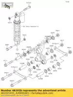 461021432, Kawasaki, barra, suspensión, l = 86.3 kawasaki kx  a kx65 65 , Nuevo