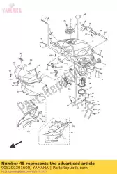 demper, plaat van Yamaha, met onderdeel nummer 905200301600, bestel je hier online: