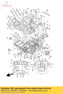 yamaha 4KM153170000 distanziale, supporto motore - Il fondo