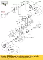 230370196, Kawasaki, lamp-assy-signaal, fr, lh ej800ab kawasaki  w 800 2011 2012 2013 2014 2016 2018, Nieuw