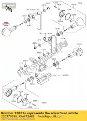 Tutaj możesz zamówić lamp-assy-signal, fr, lh ej800ab od Kawasaki , z numerem części 230370196: