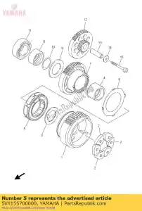 yamaha 5VY155700000 starter clutch assy - Bottom side