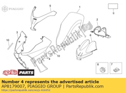 Aprilia AP8179007, Lh zijpaneel. blauw, OEM: Aprilia AP8179007