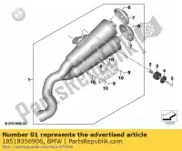 18518356906, BMW, rear muffler bmw   2016 2017 2018 2019 2020 2021, New