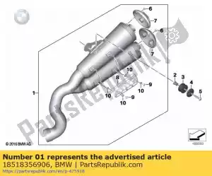 bmw 18518356906 rear muffler - Bottom side