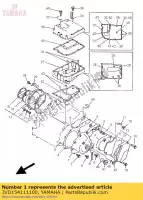 3VD154111100, Yamaha, tapa, cárter 1 yamaha tdm trx 850 1996 1997 1998 2000 2001, Nuevo