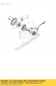 aprilia 830886 bord - Onderkant