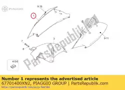 Tutaj możesz zamówić prawa owiewka tylna. Czarny od Piaggio Group , z numerem części 67701400XN2: