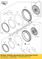 bandrand, 90 / 100-16 van Kawasaki, met onderdeel nummer 410230014, bestel je hier online: