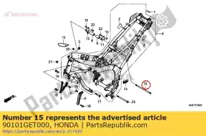 honda 90101GET000 boulon, bride, 10x230 - La partie au fond