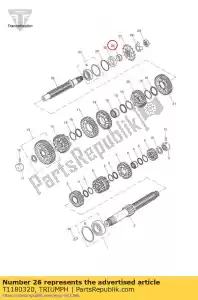 triumph T1180320 entretoise - La partie au fond