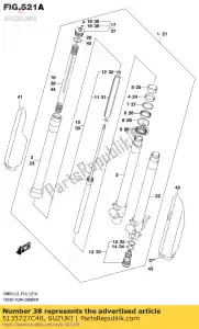 Suzuki 5135727C40 boulon, bouchon - La partie au fond