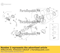 AP8224340, Aprilia, indicatore di direzione posteriore rh, Nuovo