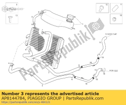 Aprilia AP8144784, Koeler-pomp pijp, OEM: Aprilia AP8144784