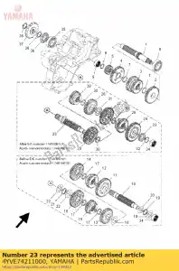 yamaha 4YVE74211000 axle, drive - Bottom side