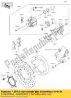 430450004, Kawasaki, albero-pinza kl650ebf kawasaki  d tracker klx ninja z 125 150 230 250 300 650 800 2011 2013 2014 2015 2016 2017 2018 2019 2020 2021, Nuovo