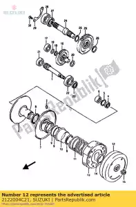 Suzuki 2122004C21 obudowa, sprz?g?o - Dół