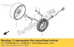 Tutaj możesz zamówić cewka stojana od Honda , z numerem części 31120MBW611:
