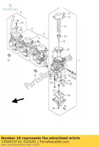 suzuki 1350031F10 conjunto de diafragma - Lado inferior