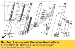 Here you can order the spring, fr. Fork (showa) (4. 6n/mm,0. 47kgf/mm) from Honda, with part number 51403KRNA41: